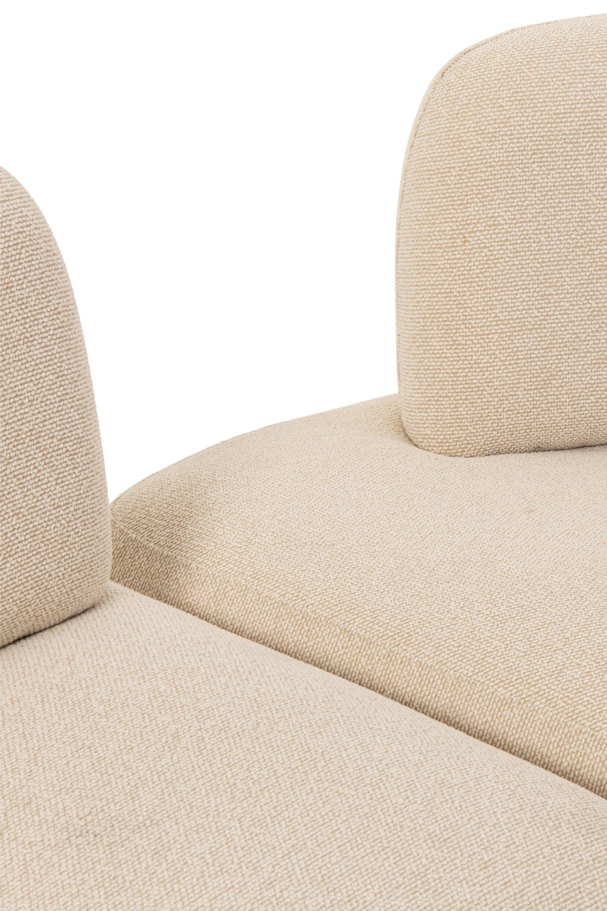 Set Of 5 Modular Sofa Olivia Plywood/Fabric Ecru