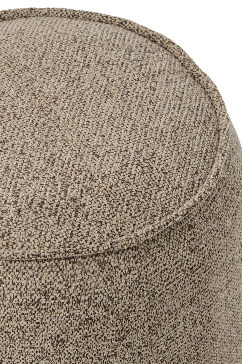 Pouffe Alex Plywood/Fabric Brown/Ecru