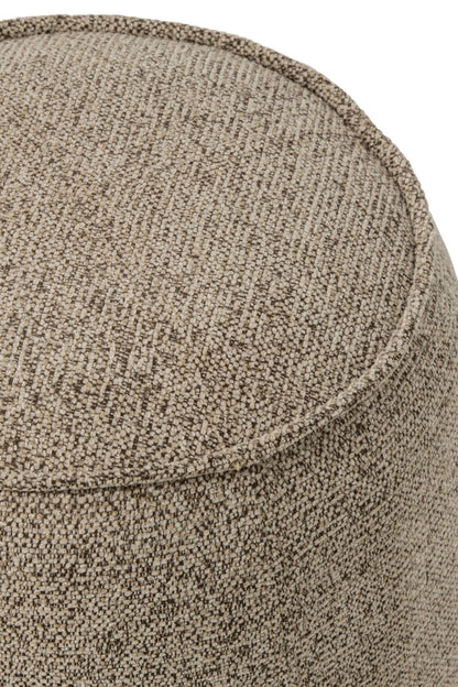 Pouffe Alex Plywood/Fabric Brown/Ecru