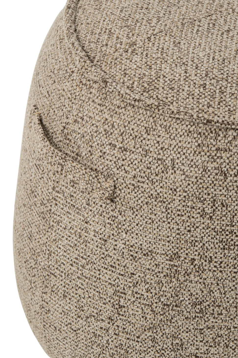 Pouffe Alex Plywood/Fabric Brown/Ecru
