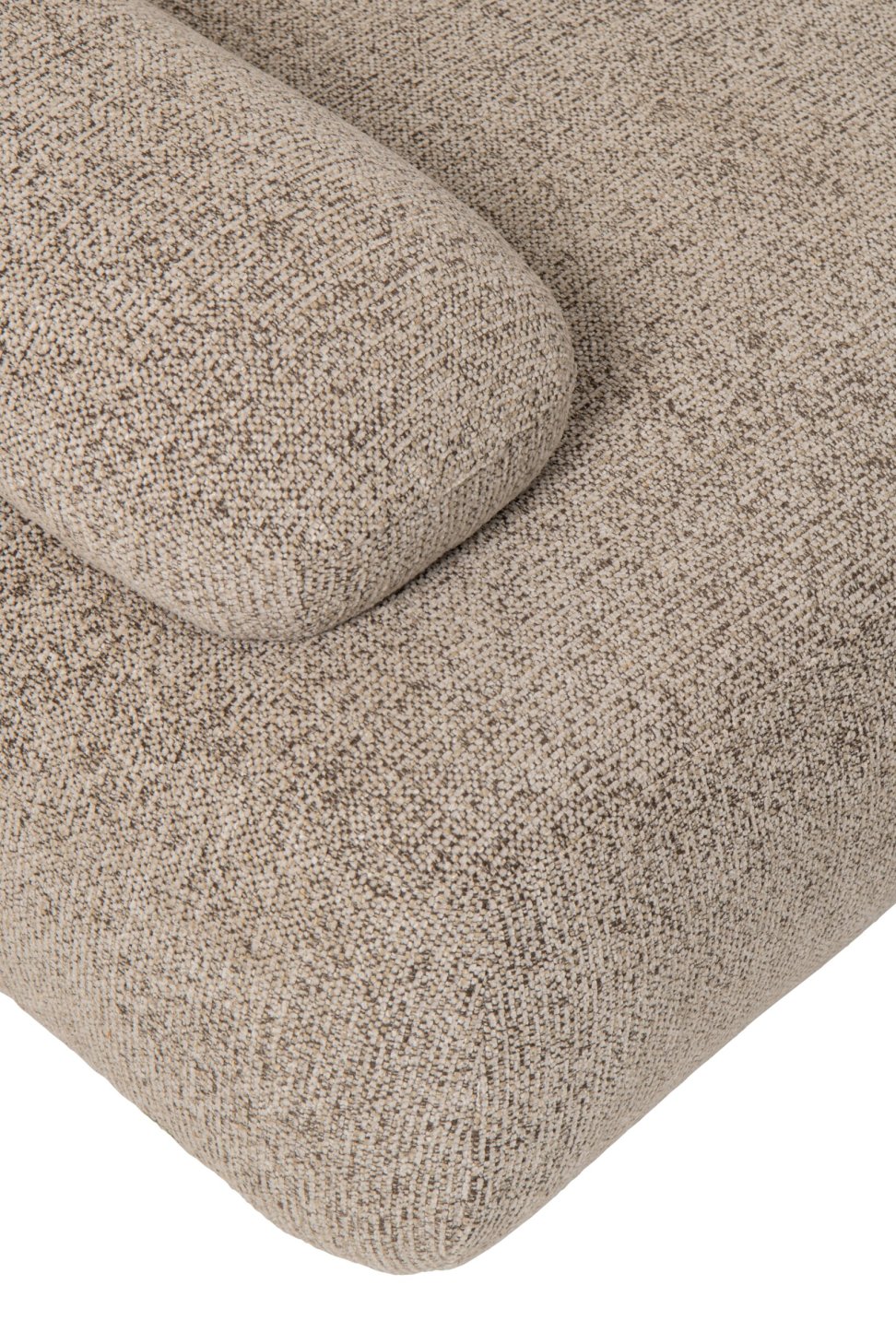 Set Of 5 Modular Sofa Olivia Plywood/Fabric Brown/Ecru