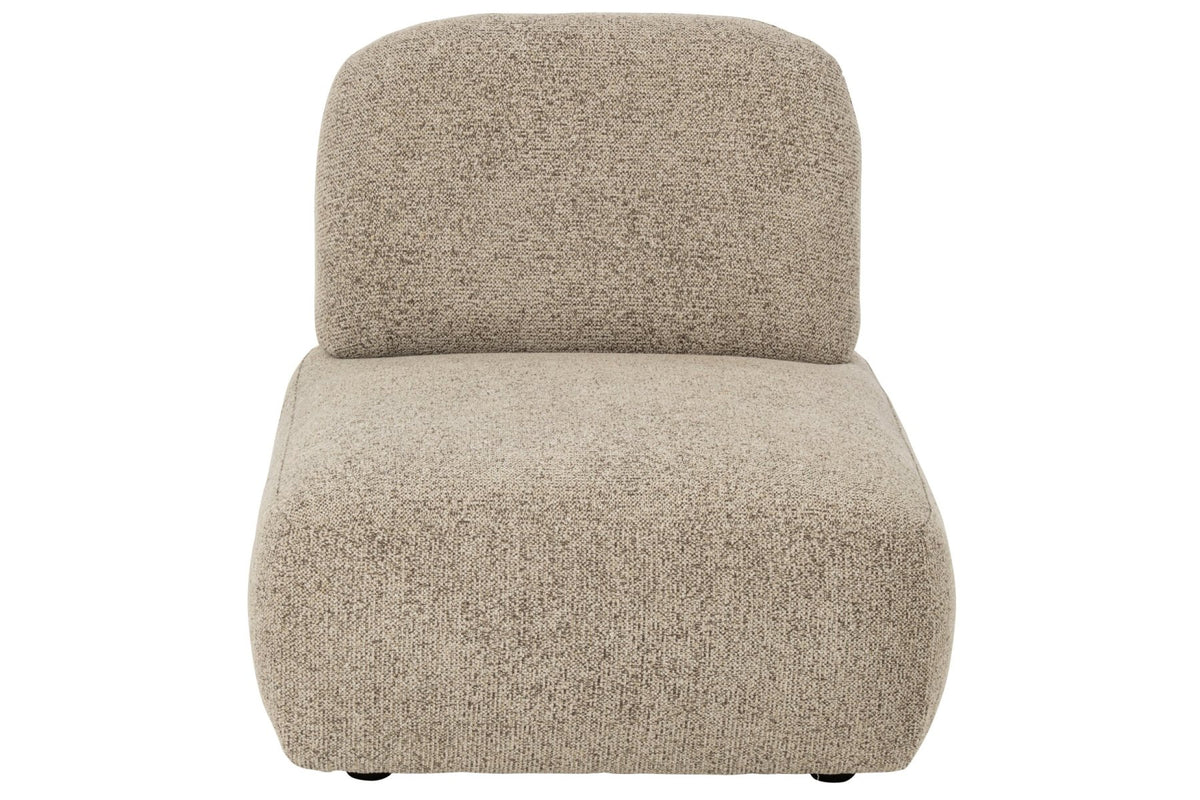 Modular Sofa Olivia Plywood/Fabric Brown/Ecru