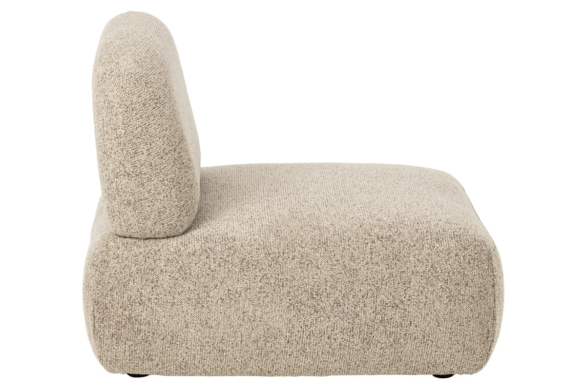 Modular Sofa Olivia Plywood/Fabric Brown/Ecru