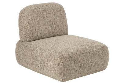 Modular Sofa Olivia Plywood/Fabric Brown/Ecru