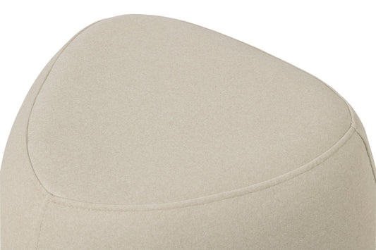 Pouffe Triangle Plywood/Fabric Ecru