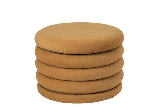 Pouffe Mich Plywood/Fabric Ocher Yellow