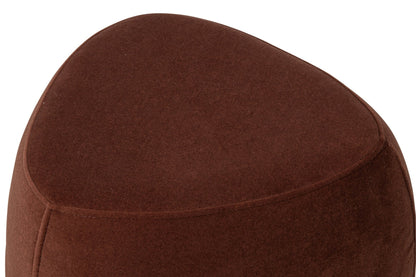 Pouffe Triangle Plywood/Fabric Rust Brown