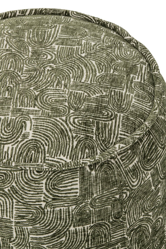 Pouffe Alex Plywood/Fabric Dark Green