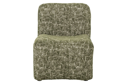 Lounge Chair Margo Plywood/Fabric Dark Green