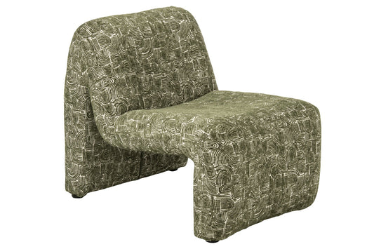 Lounge Chair Margo Plywood/Fabric Dark Green