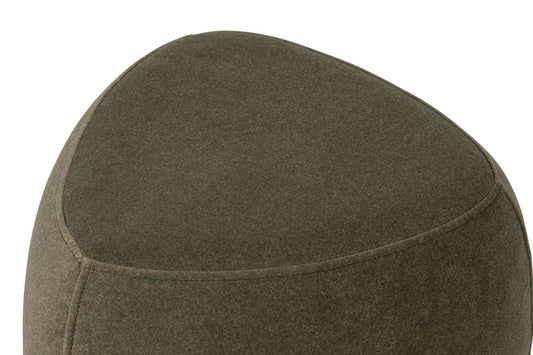 Pouffe Triangle Plywood/Fabric Dark Green