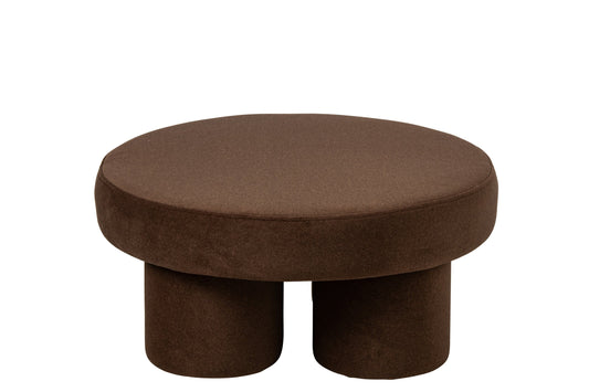 Pouffe Legs Plywood/Fabric Taupe Large