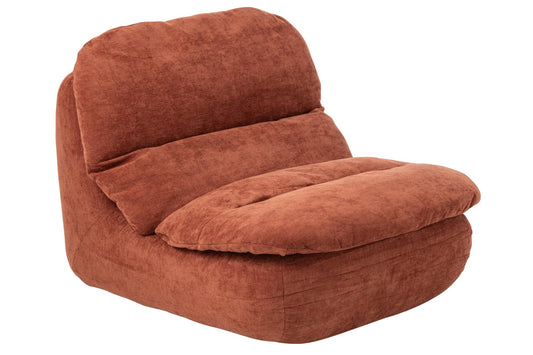 Lounge Chair Compressed Foam Rust Brown