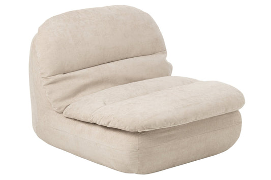 Lounge Chair Compressed Foam Ecru