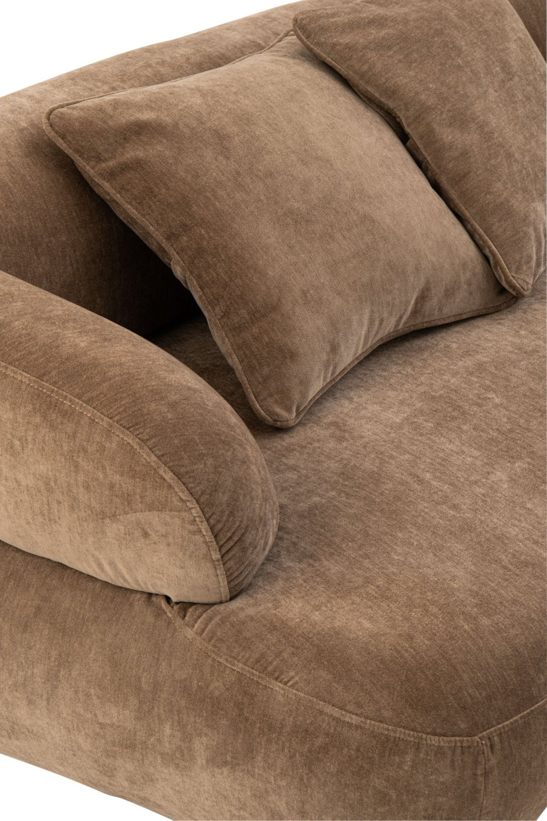 4 Seater Sofa + 4 Cushions Plywood/Fabric Taupe