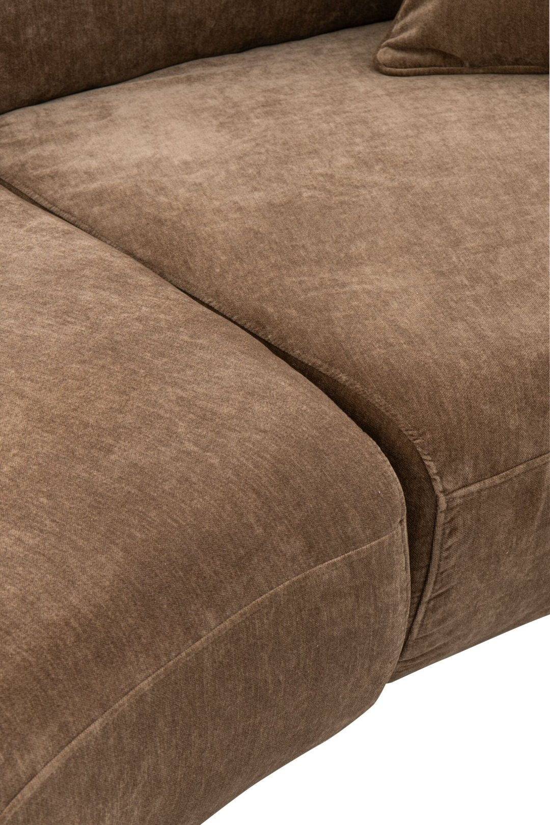4 Seater Sofa + 4 Cushions Plywood/Fabric Taupe