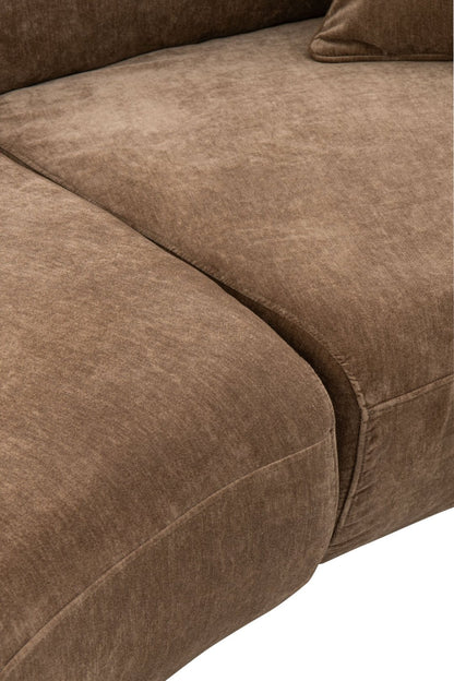 4 Seater Sofa + 4 Cushions Plywood/Fabric Taupe