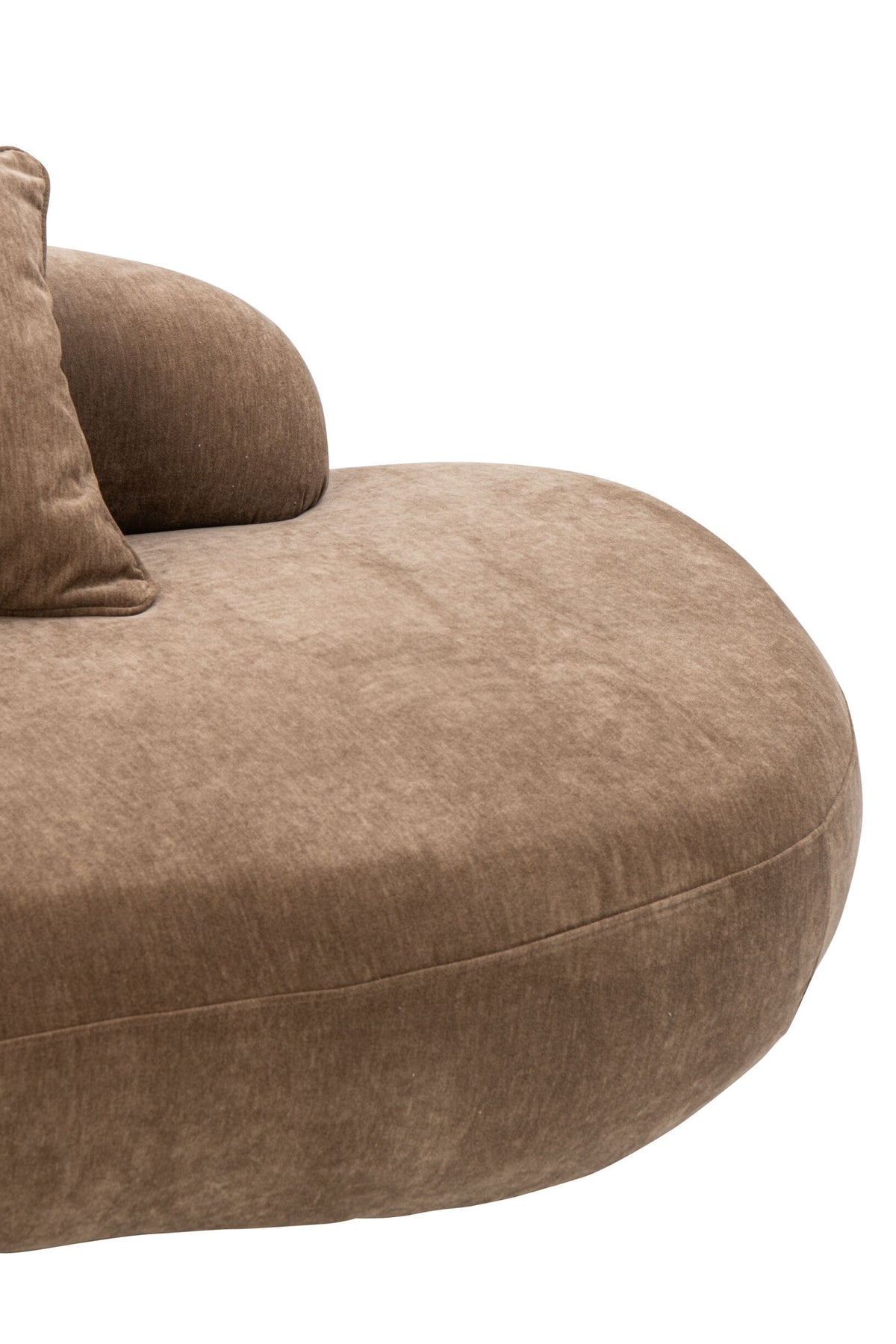 4 Seater Sofa + 4 Cushions Plywood/Fabric Taupe