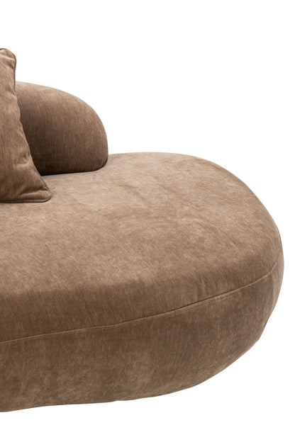 4 Seater Sofa + 4 Cushions Plywood/Fabric Taupe