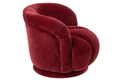 Armchair Swivelling Plywood/Fabric Burgundy