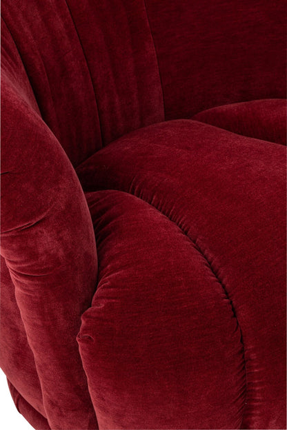 Armchair Swivelling Plywood/Fabric Burgundy