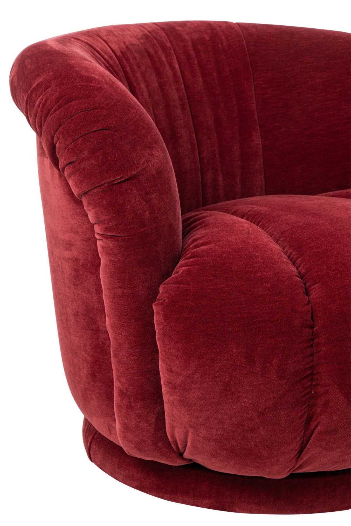 Armchair Swivelling Plywood/Fabric Burgundy