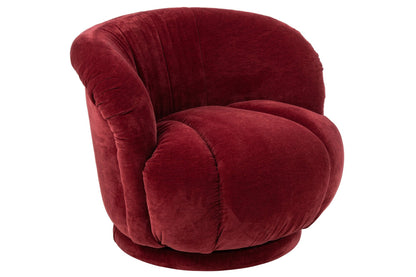 Armchair Swivelling Plywood/Fabric Burgundy