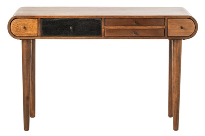 Console Multi Drawers Mango Wood Natural/Black