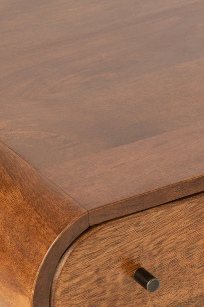 Console Multi Drawers Mango Wood Natural/Black
