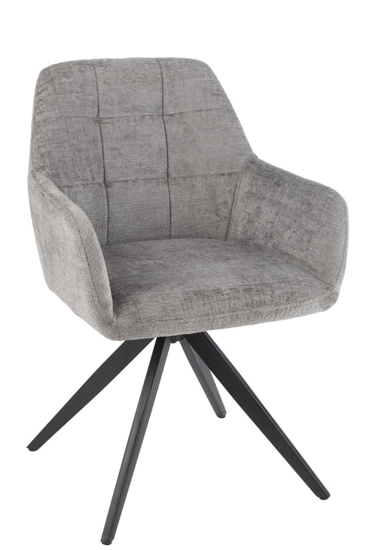 Dining Chair Louna Swivel Back Iron Grey