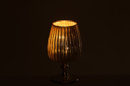 Kaarshouder Chroom Glas Goud
