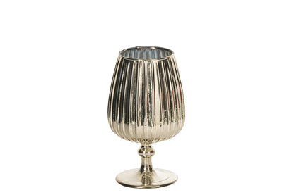 Kaarshouder Chroom Glas Goud