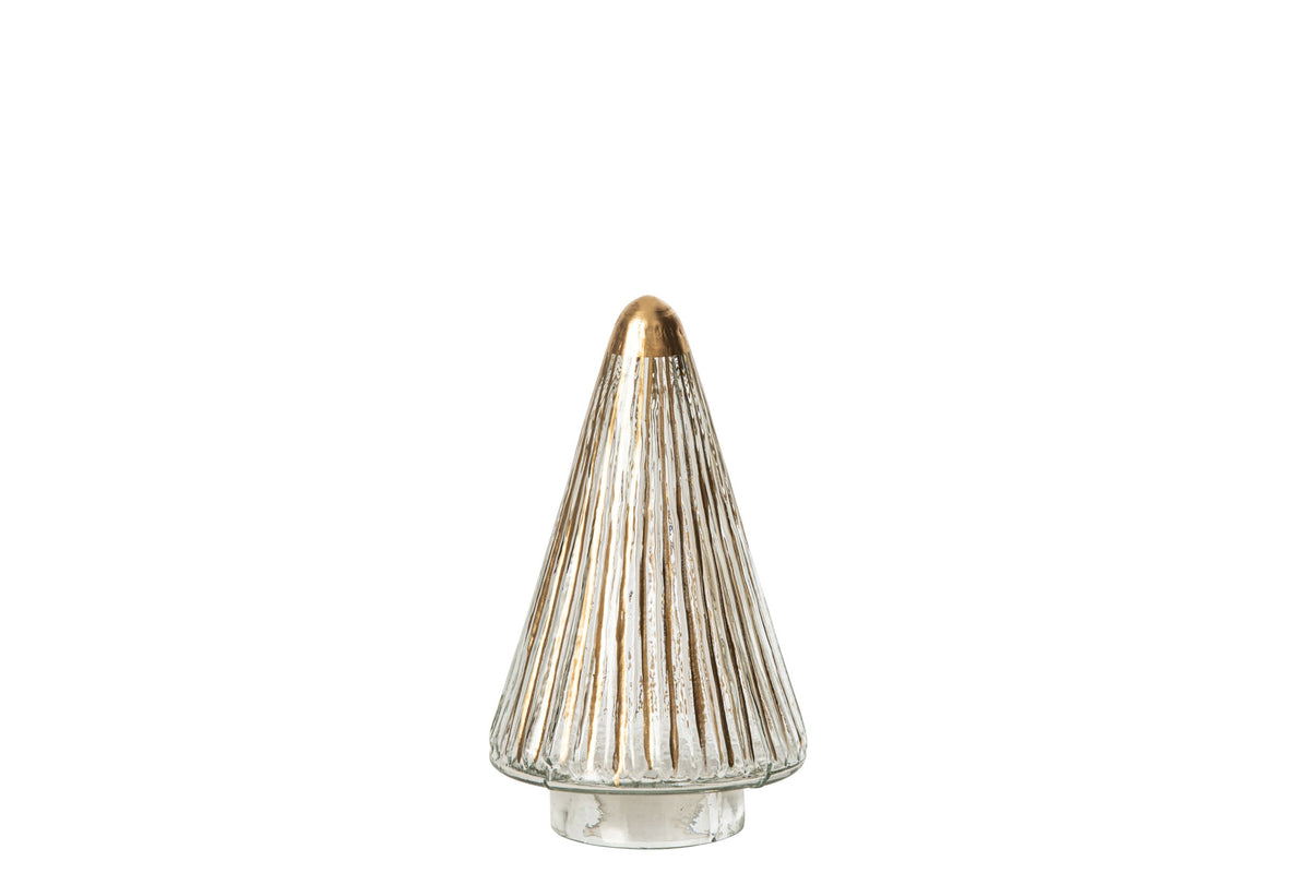 Christmas Tree Glass Gold/Transparent Small