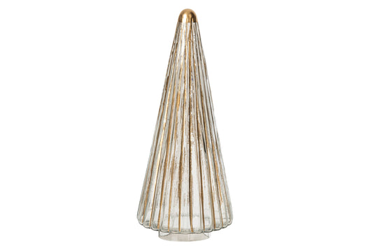 Christmas Tree Glass Gold/Transparent Large