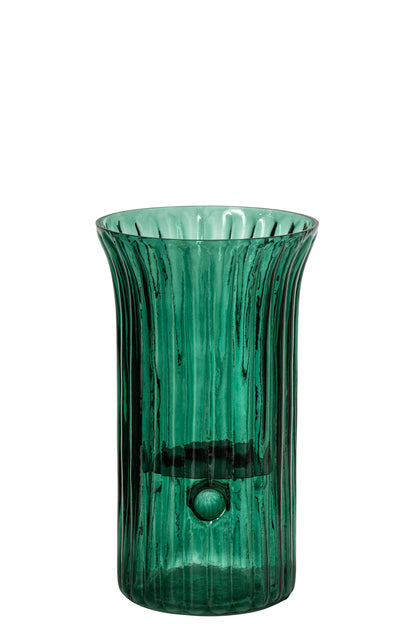 Kaarshouder Glas Turquoise Small