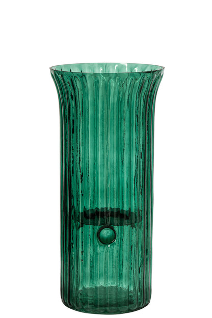 Kaarshouder Glas Turquoise Large