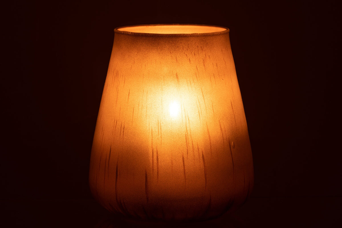 Windlicht Glas Antiek Bruin Large