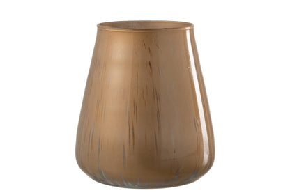 Windlicht Glas Antiek Bruin Large