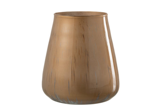 Windlicht Glas Antiek Bruin Large