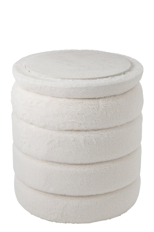 Pouffe + Lid MDF White