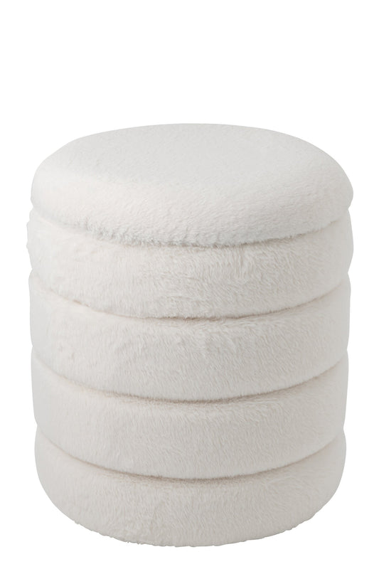 Pouffe + Lid MDF White