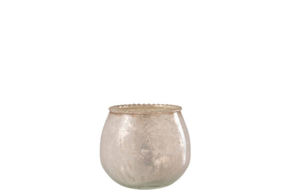 Theelicht Houder Glas Roze Small