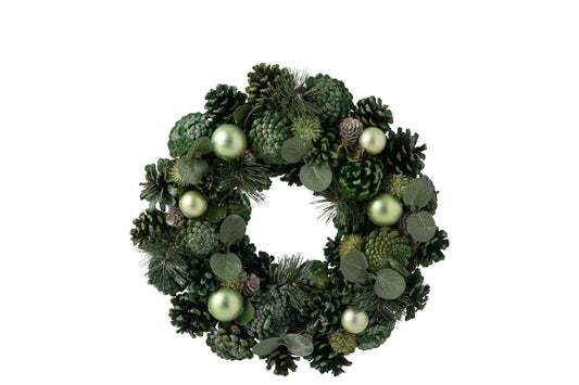 Wreath Pinecone Green