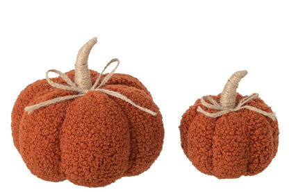 Pumpkin Fabric Rust Brown Large