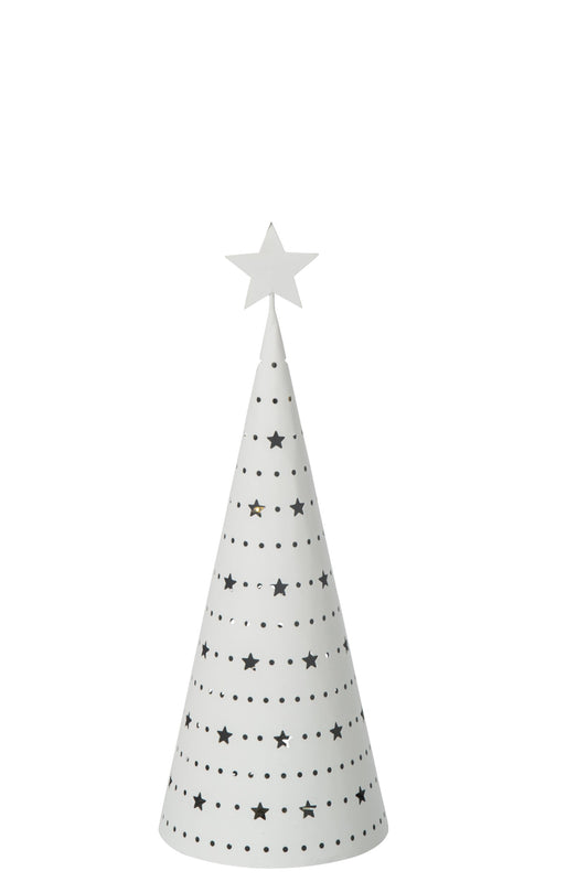 Christmas Tree LED Iron White Small