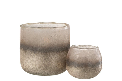 Windlicht Camille Glas Roze Large