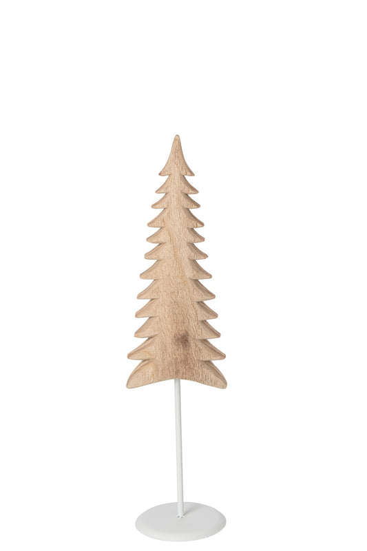 Tree On Base Paulownia Wood White/Natural Small