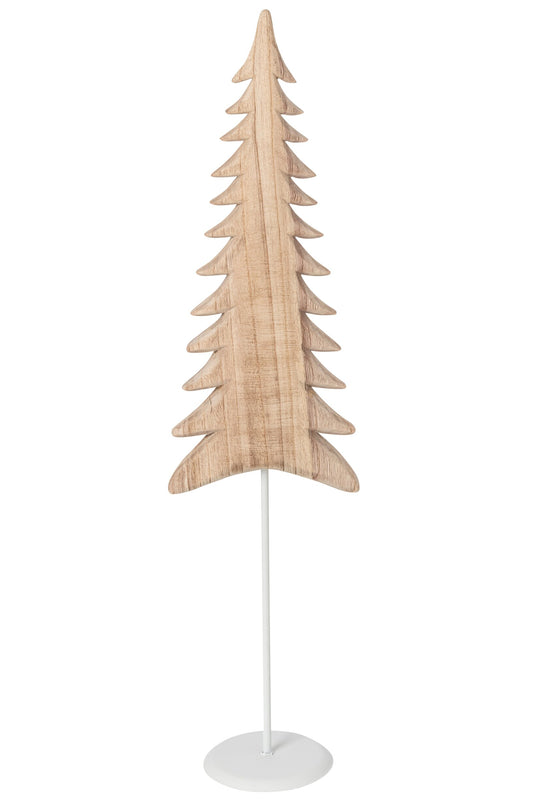 Tree On Base Paulownia Wood White/Natural Large