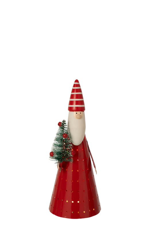 Santa Claus LED Iron White/Christmas Red Small