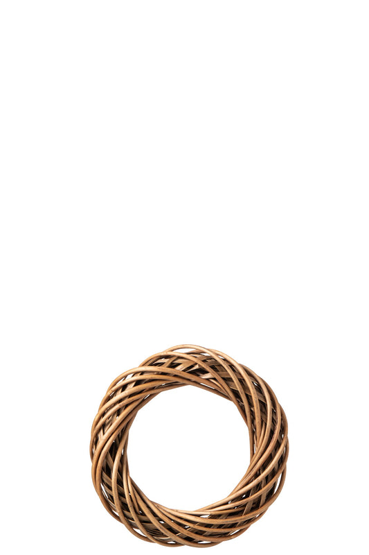 Wreath Wicker Natural/Rust Brown Small